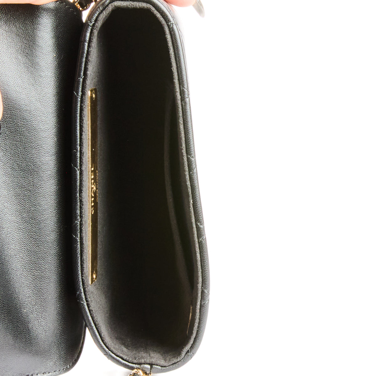 CHANEL - Sac bandoulière Wallet On Chain matelassé cuir entrelacé noir - Handbag
