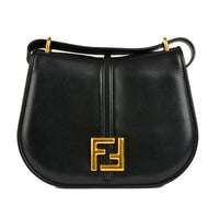 FENDI - Sac bandoulière C'mon medium cuir noir - Handbag