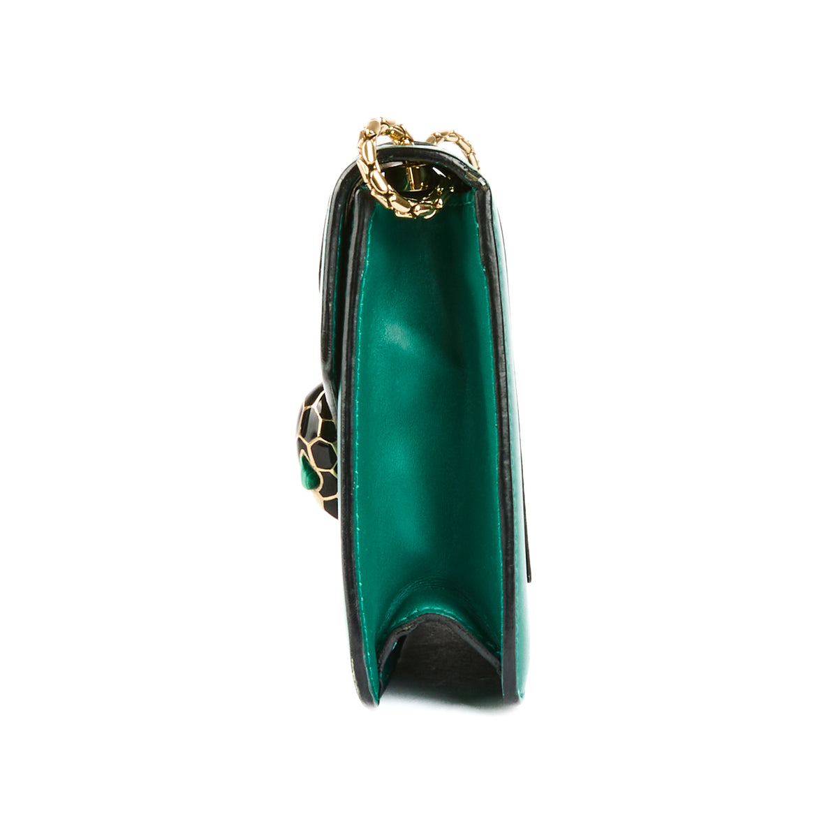 BVLGARI - Sac bandoulière Mini Serpenti cuir vert - Handbag