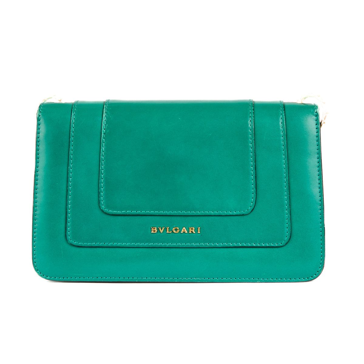 BVLGARI - Sac bandoulière Mini Serpenti cuir vert - Handbag