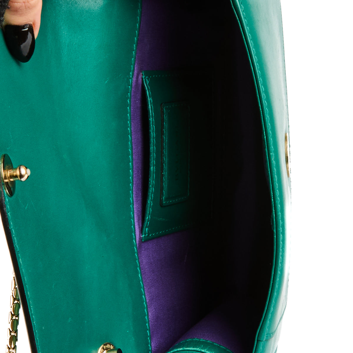 BVLGARI - Sac bandoulière Mini Serpenti cuir vert - Handbag