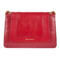 BVLGARI - Medium Serpenti Bag in Burgundy Leather
