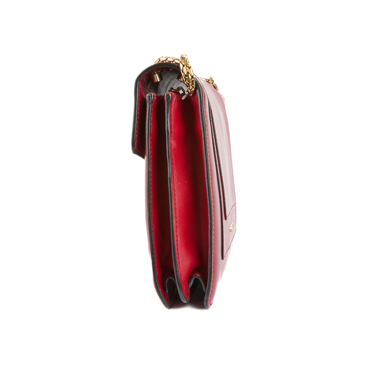 BVLGARI - Medium Serpenti Bag in Burgundy Leather