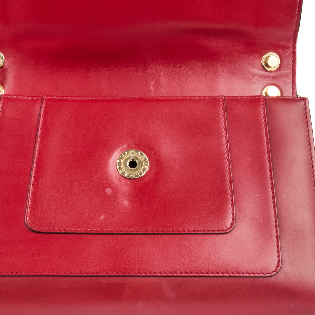 BVLGARI - Medium Serpenti Bag in Burgundy Leather
