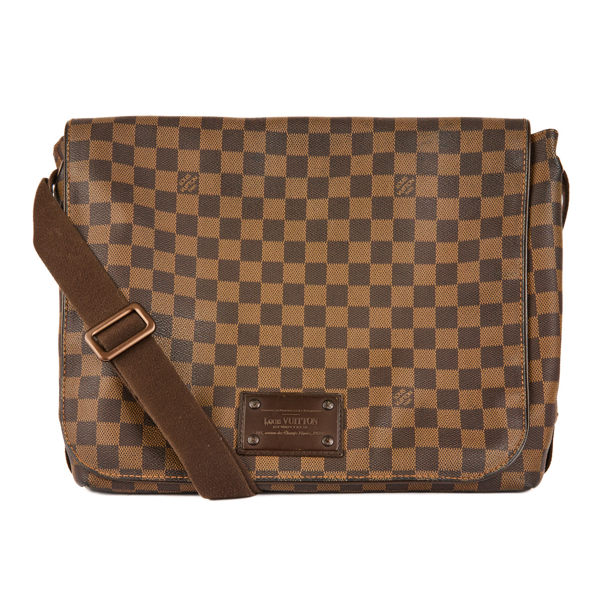 LOUIS VUITTON - Sac bandoulière Messenger Brooklyn damier ébène - Handbag