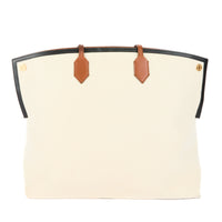 BURBERRY - Sac Cabas Society toile de coton beige - Handbag