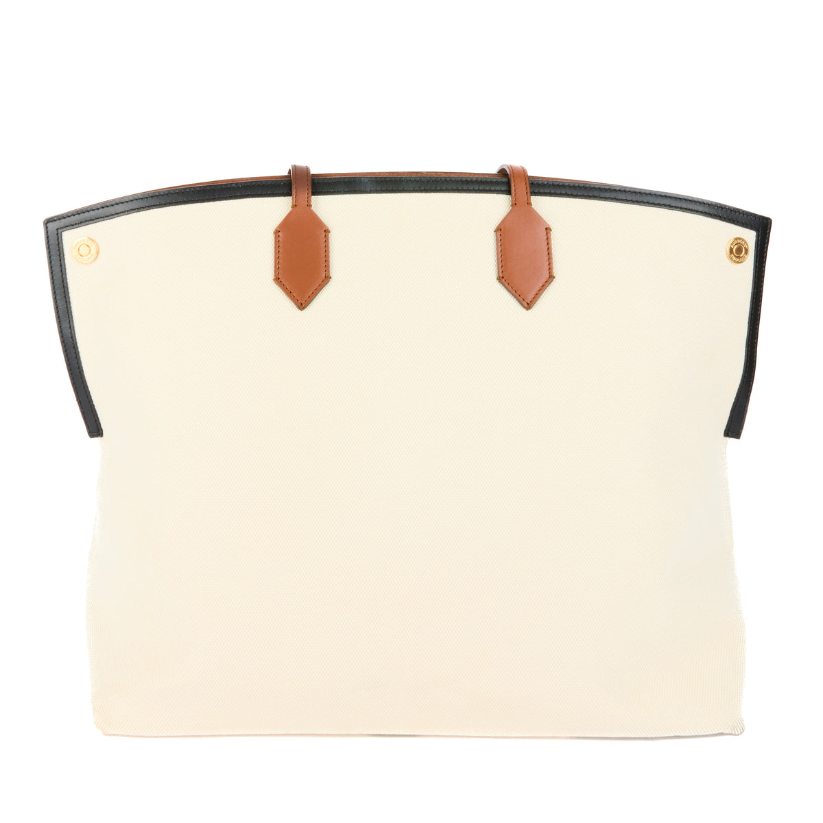 BURBERRY - Sac Cabas Society toile de coton beige - Handbag