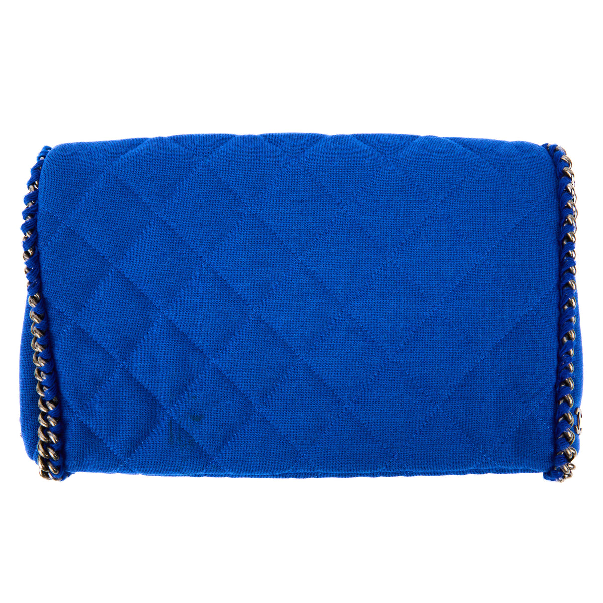 CHANEL - Sac à main Pochette coton bleu - Handbag