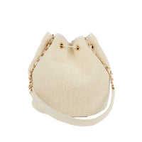 CHANEL - Sac à main Seau Deauville tweed écru doré - Handbag
