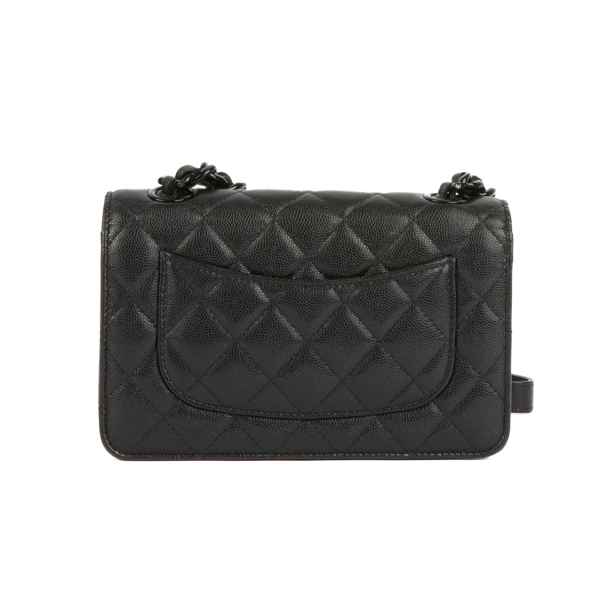 CHANEL - Sac bandoulière Wallet on chain So Black cuir caviar noir - Handbag