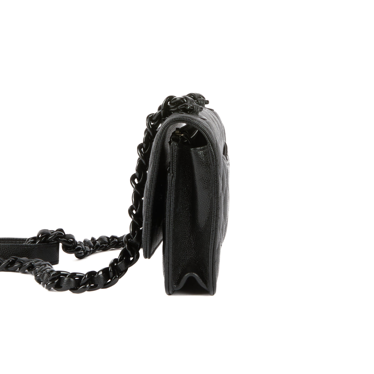 CHANEL - Sac bandoulière Wallet on chain So Black cuir caviar noir - Handbag