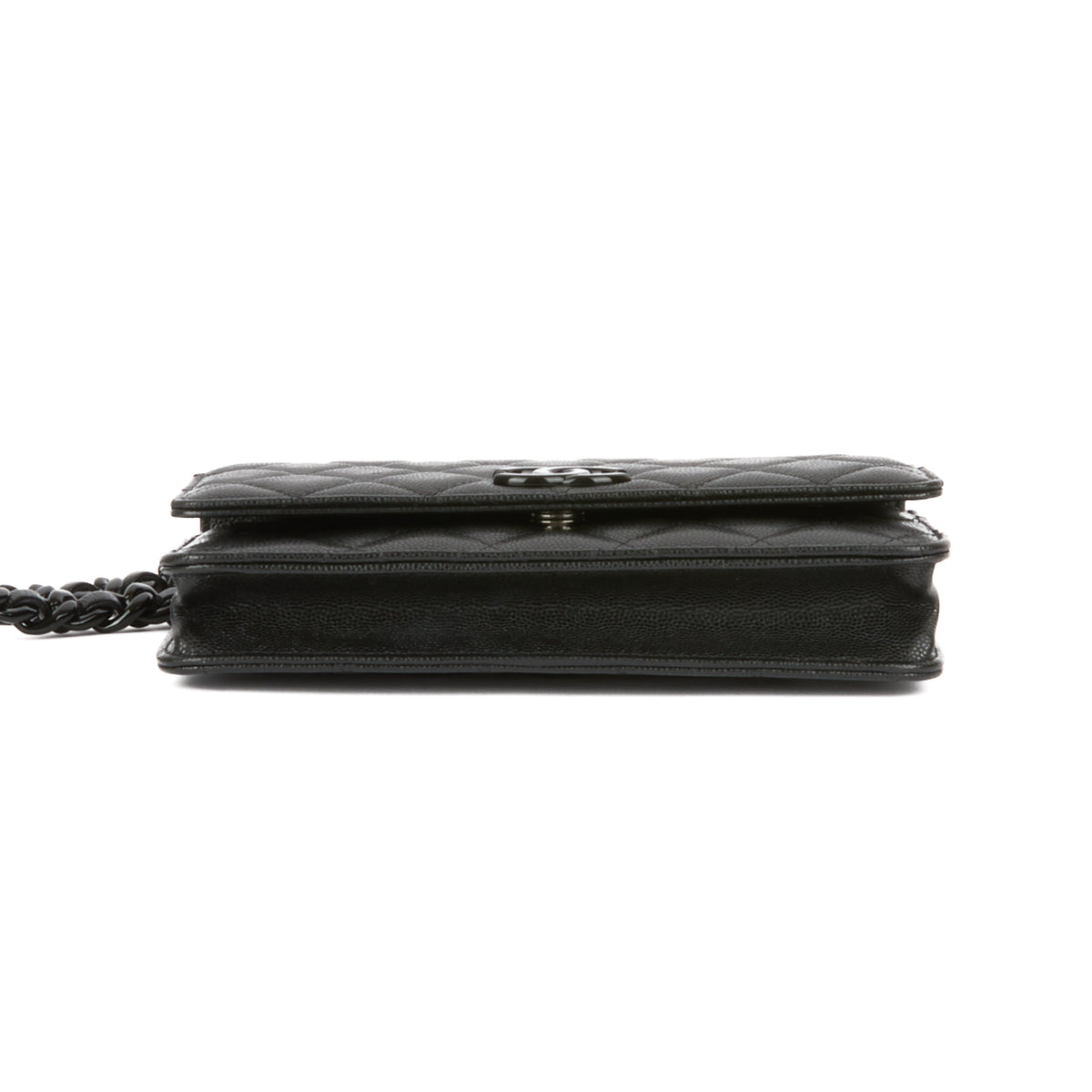 CHANEL - Sac bandoulière Wallet on chain So Black cuir caviar noir - Handbag