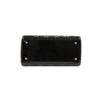 DIOR - Sac à main Lady Dior Médium cuir vernis noir - Handbag