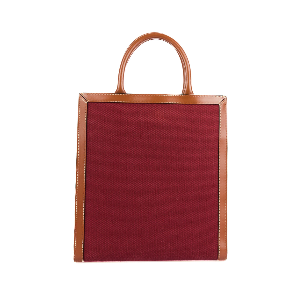 CELINE - Sac à main Cabas Vertical toile rouge - Handbag