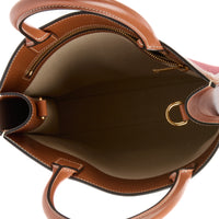 CELINE - Sac à main Cabas Vertical toile rouge - Handbag
