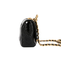 CHANEL - Sac bandoulière Timeless Handle cuir noir - Handbag