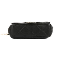 CHANEL - Sac bandoulière Timeless Handle cuir noir - Handbag