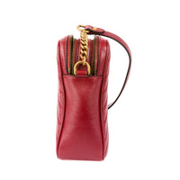 GUCCI - Sac à main Vertical Marmont cuir rouge - Handbag
