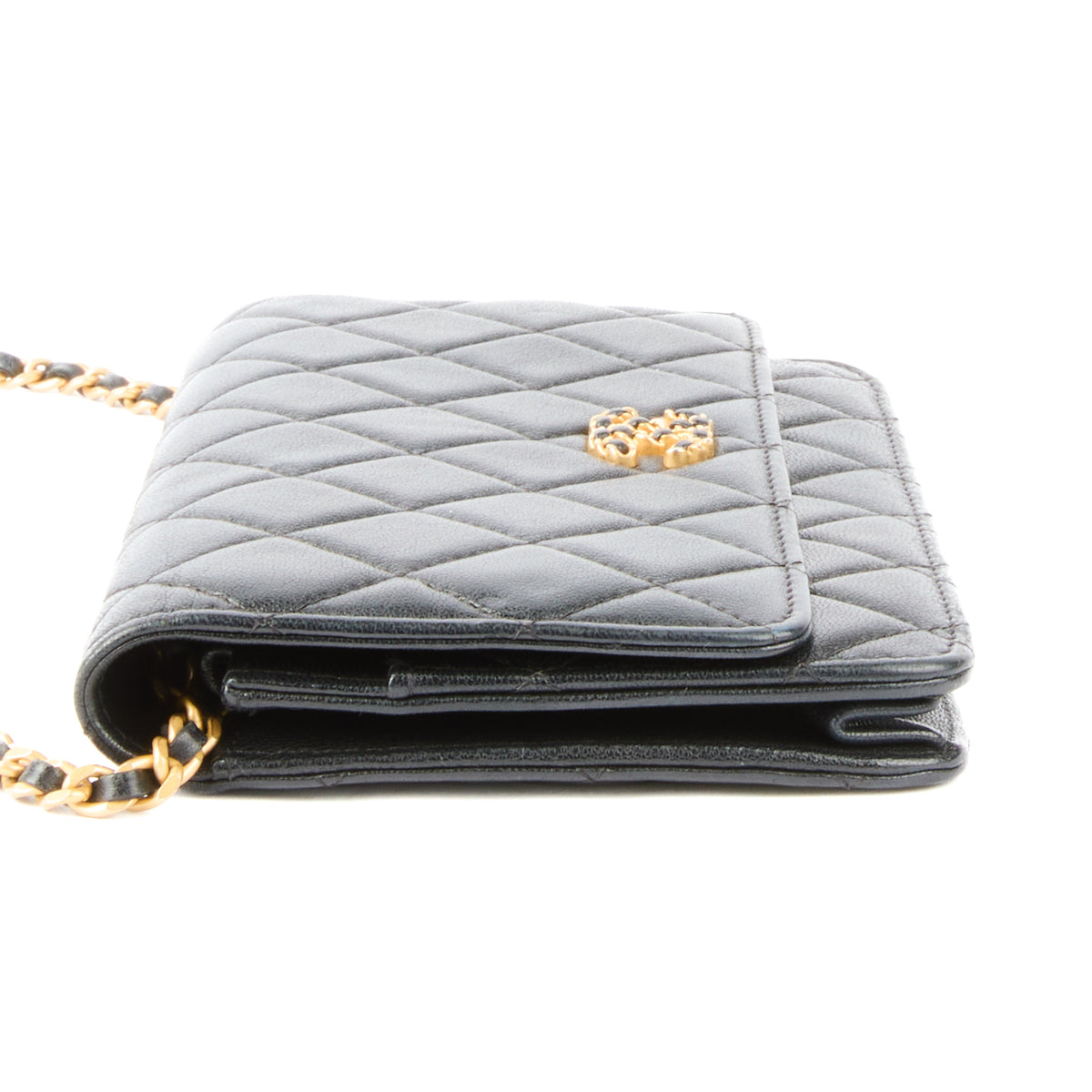 CHANEL - 19 Wallet on Chain bag in black leather - Handbag