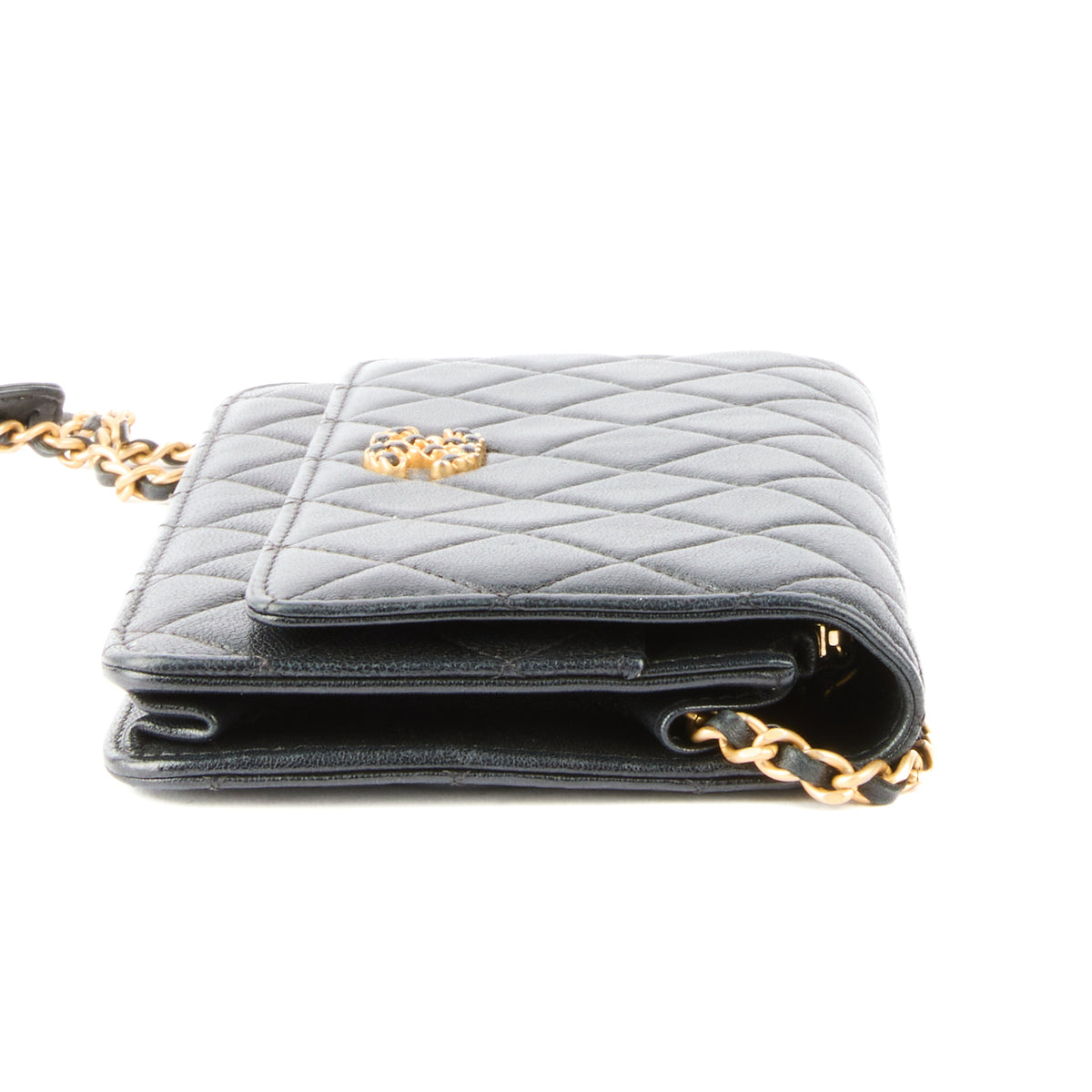 CHANEL - 19 Wallet on Chain bag in black leather - Handbag