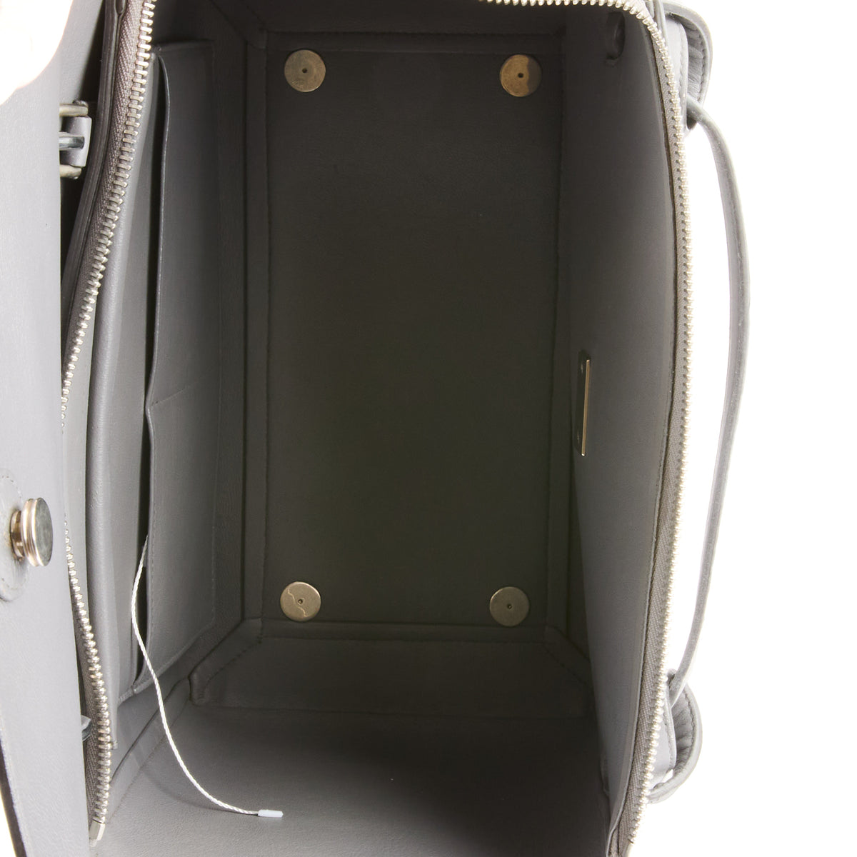 CELINE - Sac à main Belt cuir gris - Handbag