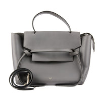 CELINE - Sac à main Belt cuir gris - Handbag
