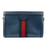 GUCCI - Sac pochette Ophidia cuir bleu - Pouchbag