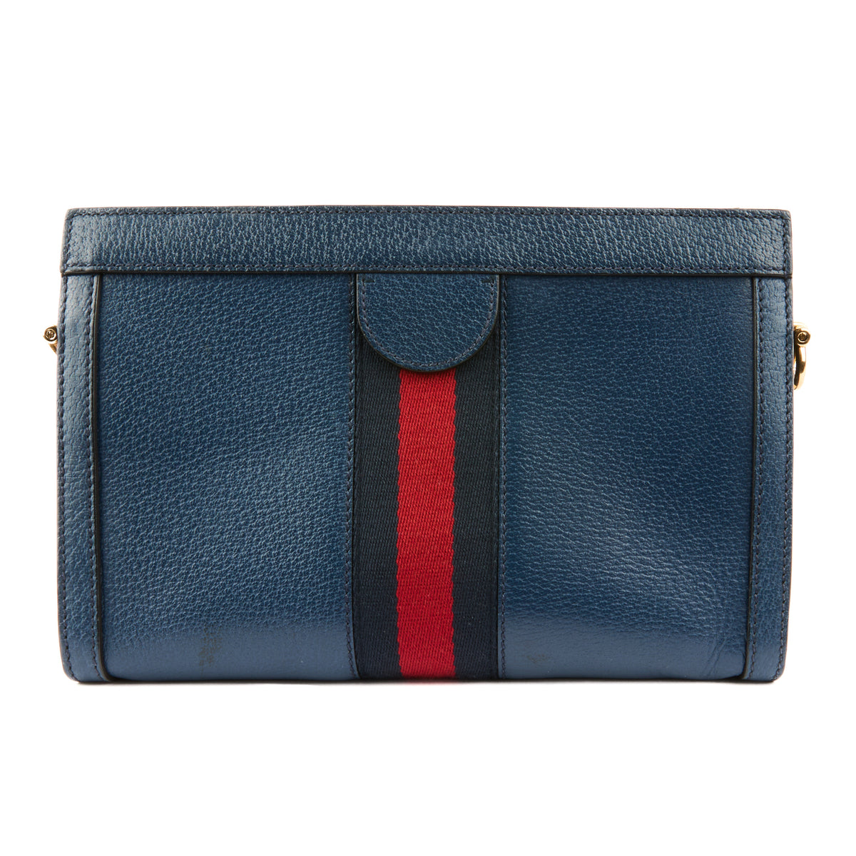 GUCCI - Sac pochette Ophidia cuir bleu - Pouchbag
