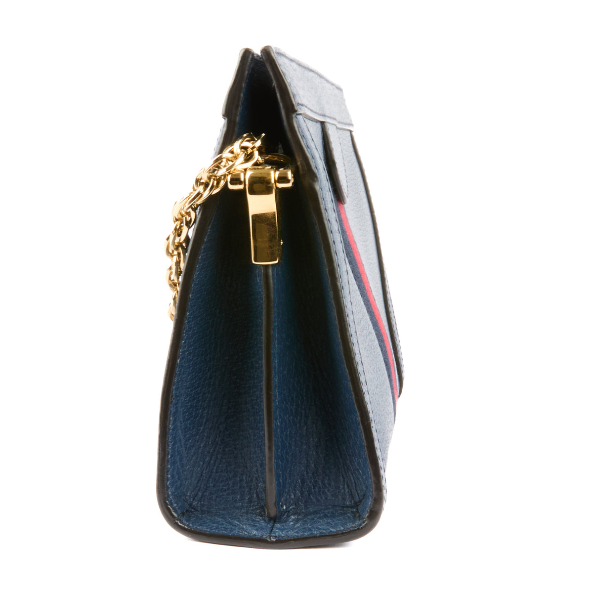 GUCCI - Sac pochette Ophidia cuir bleu - Pouchbag