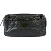 CHANEL - Sac bandoulière Camera 2.55 cuir bleu - Handbag