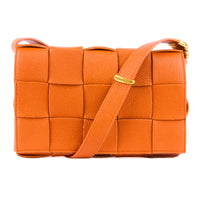 BOTTEGA VENETA - Orange grained leather Cassette bag - Handbag
