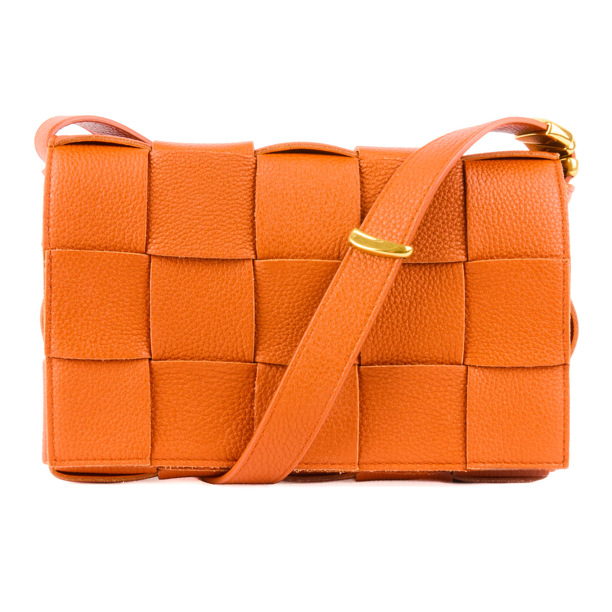 BOTTEGA VENETA - Orange grained leather Cassette bag - Handbag