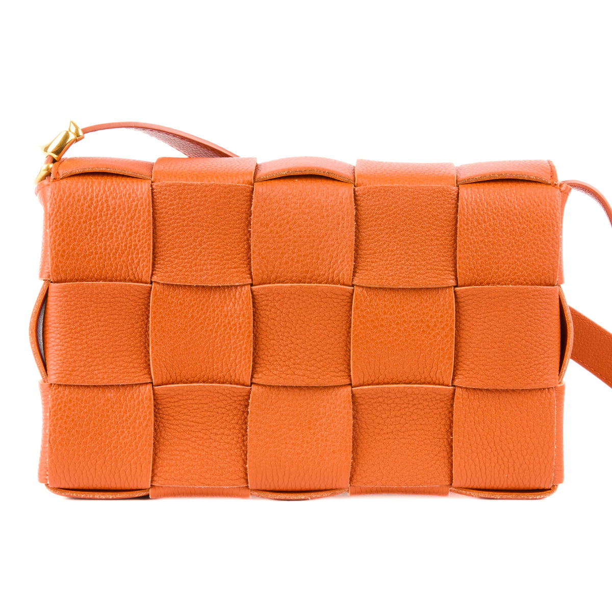 BOTTEGA VENETA - Orange grained leather Cassette bag - Handbag
