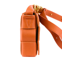 BOTTEGA VENETA - Orange grained leather Cassette bag - Handbag
