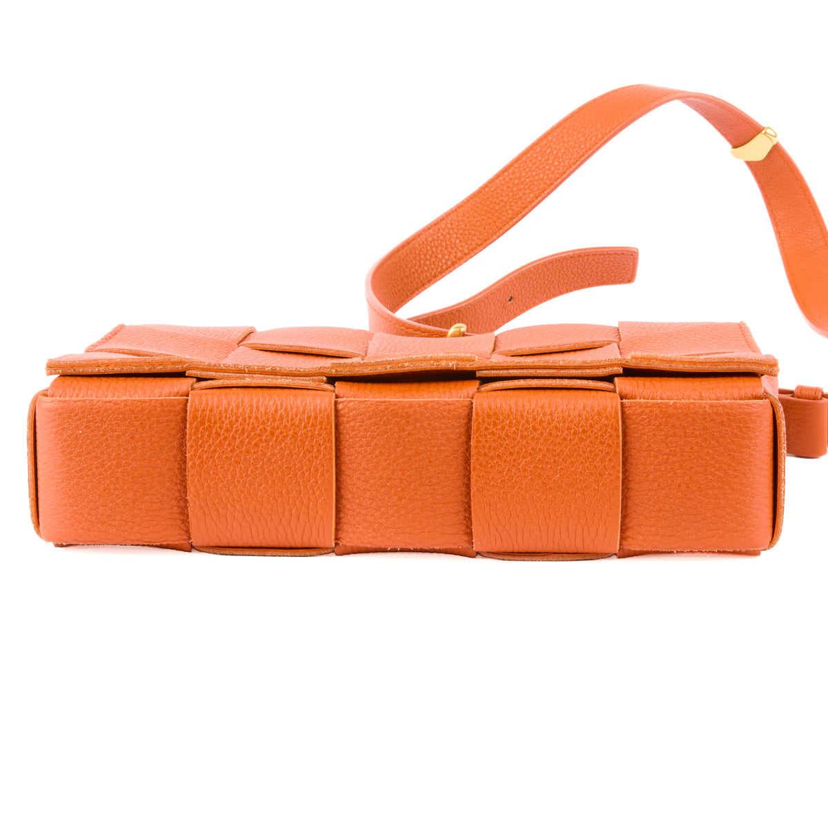 BOTTEGA VENETA - Orange grained leather Cassette bag - Handbag