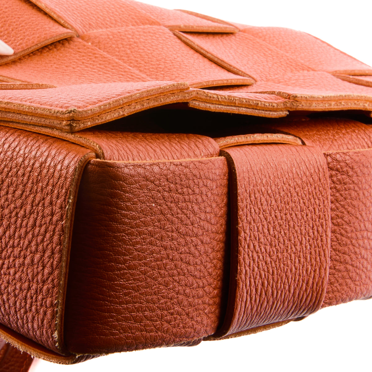 BOTTEGA VENETA - Orange grained leather Cassette bag - Handbag