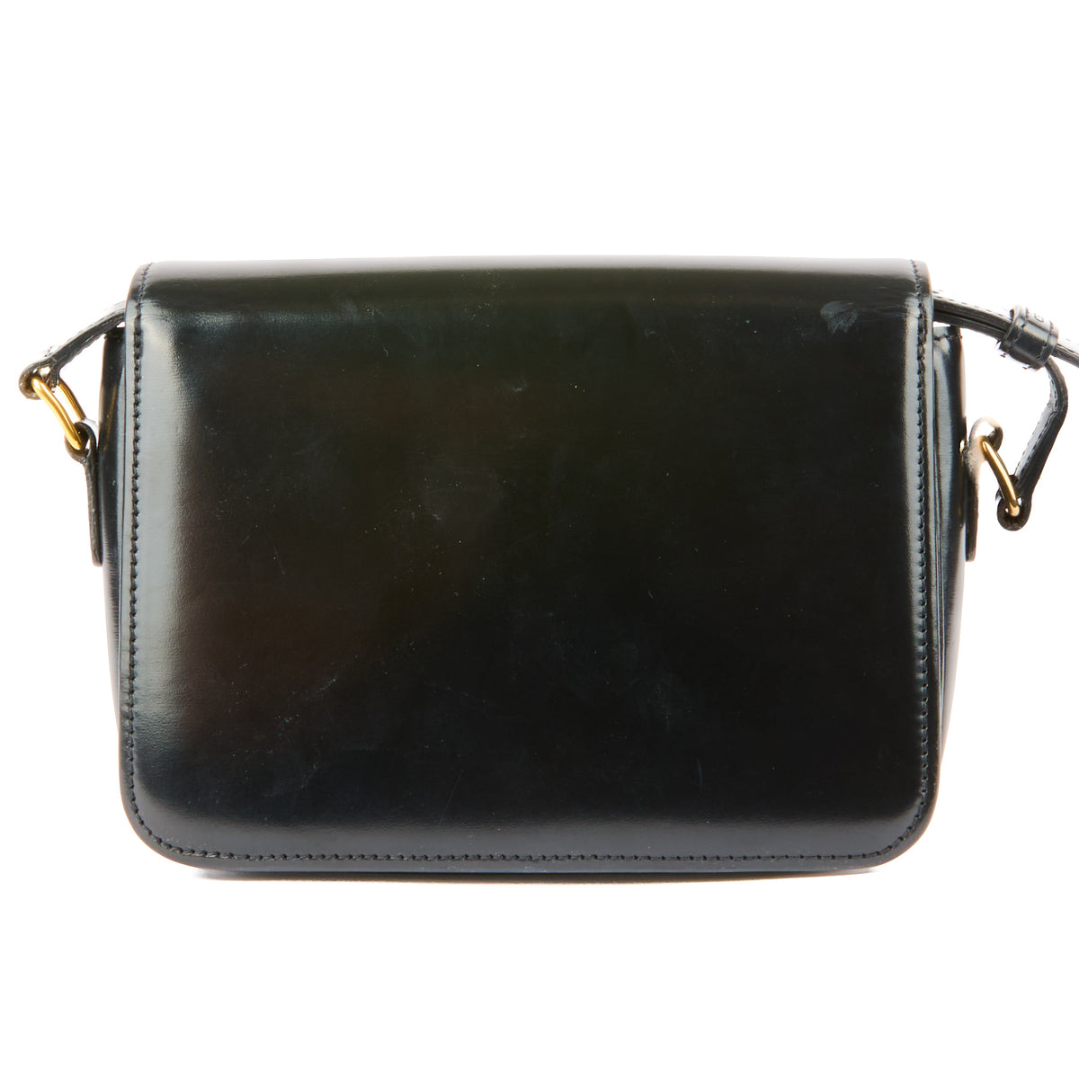 CELINE - Sac bandoulière Teen Triomphe cuir noir - Handbag