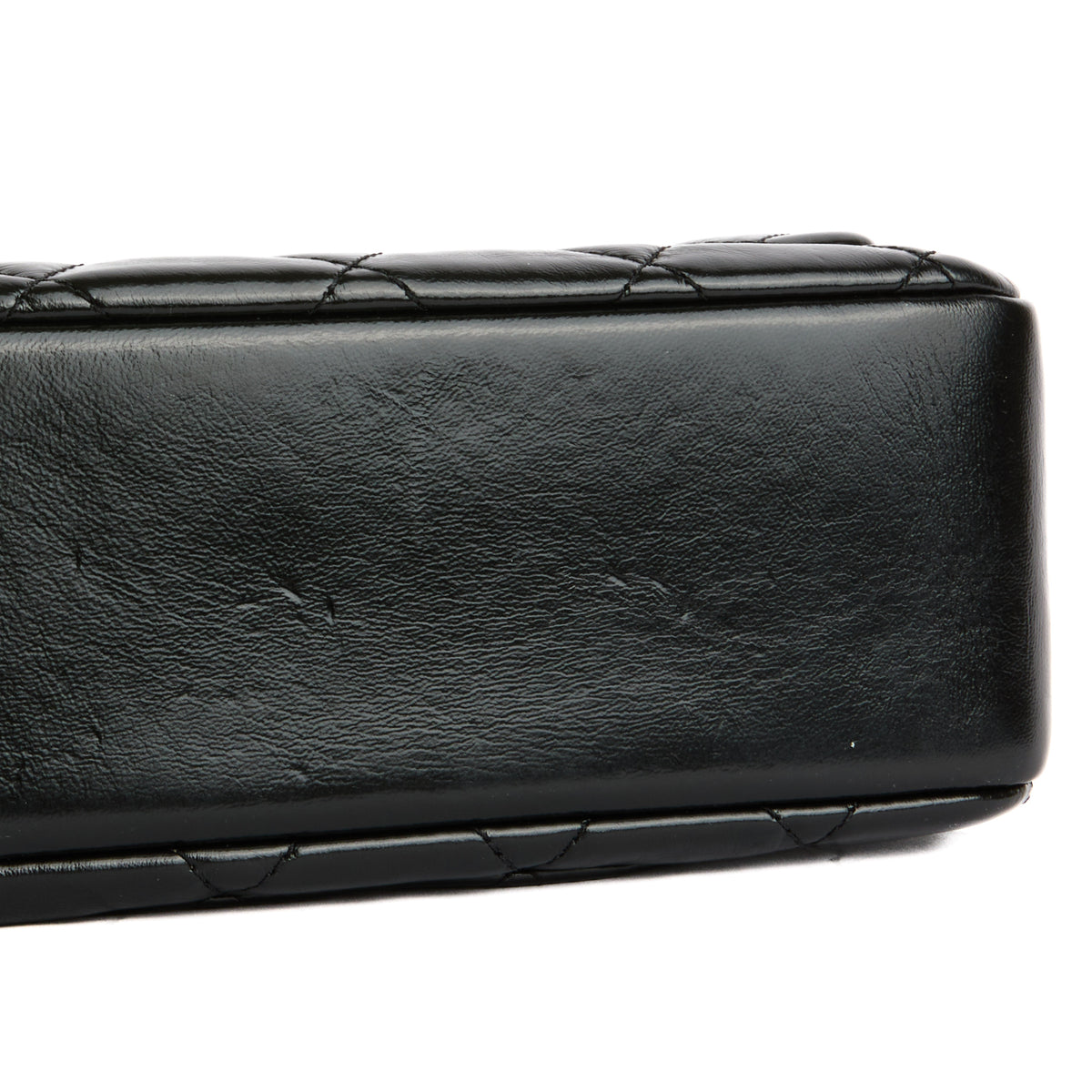 CHANEL - Sac à main Mini Coco Trip cuir noir - Handbag
