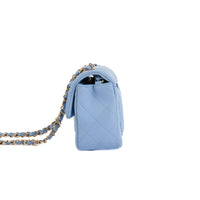 CHANEL - Mini Timeless shoulder bag in blue leather - Shoulder Bag
