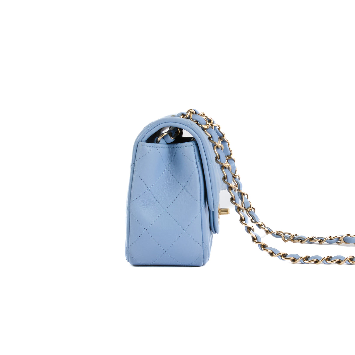 CHANEL - Mini Timeless shoulder bag in blue leather - Shoulder Bag