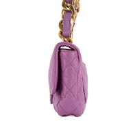 CHANEL - Sac bandoulière Timeless Funky Town cuir violet - Hand bag