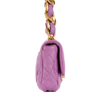 CHANEL - Sac bandoulière Timeless Funky Town cuir violet - Hand bag