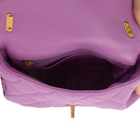 CHANEL - Sac bandoulière Timeless Funky Town cuir violet - Hand bag