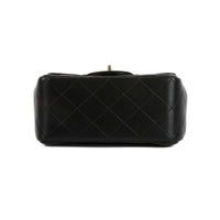 CHANEL - Mini Timeless Square shoulder bag in black leather - Handbag