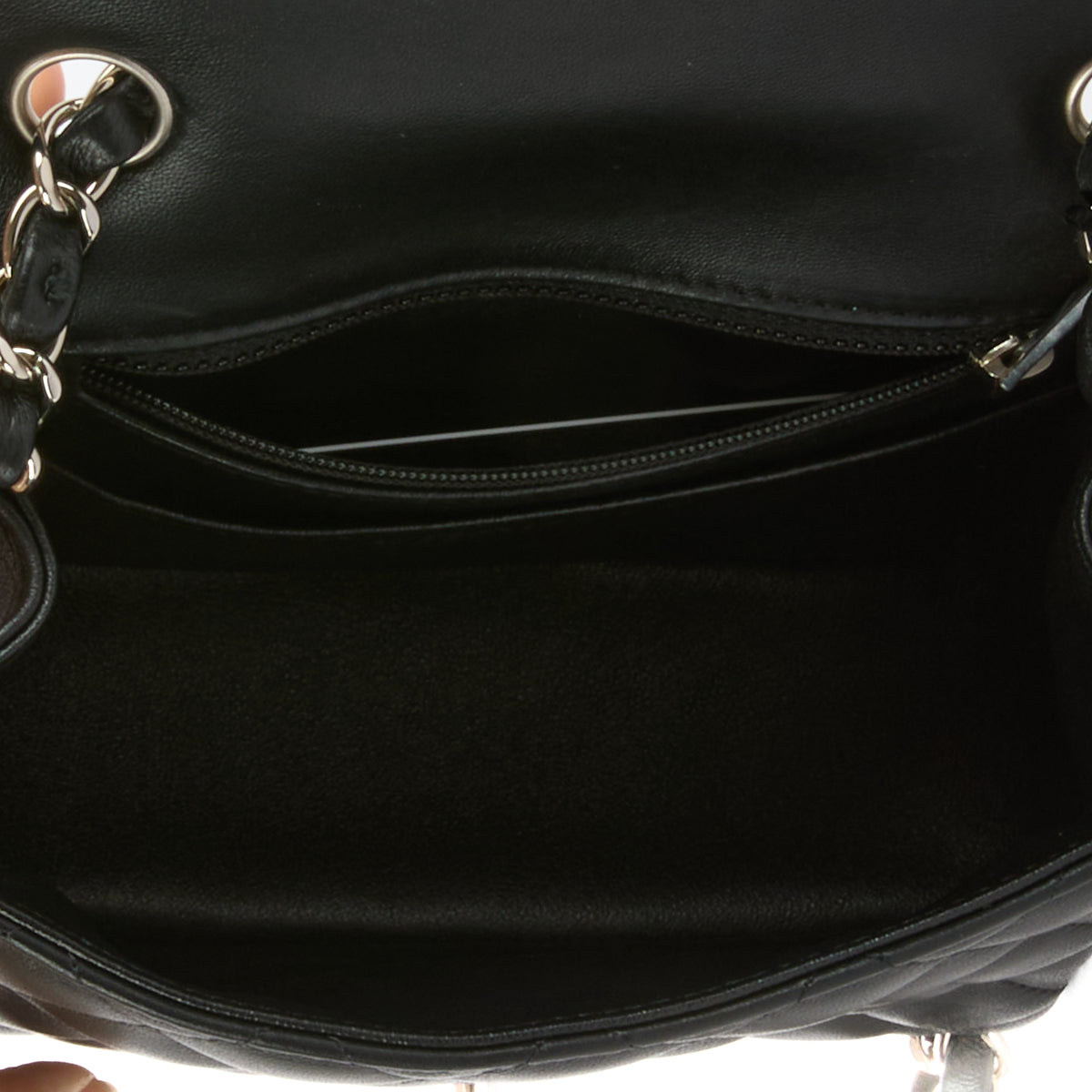 CHANEL - Mini Timeless Square shoulder bag in black leather - Handbag