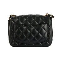 CHANEL - Mini Timeless Square shoulder bag in black leather - Handbag