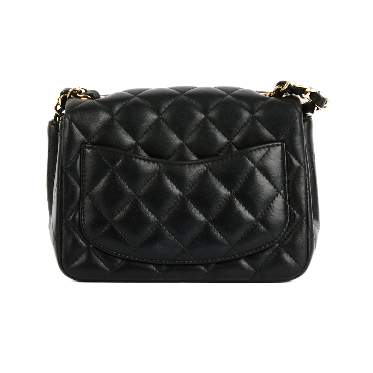 CHANEL - Mini Timeless Square shoulder bag in black leather - Handbag