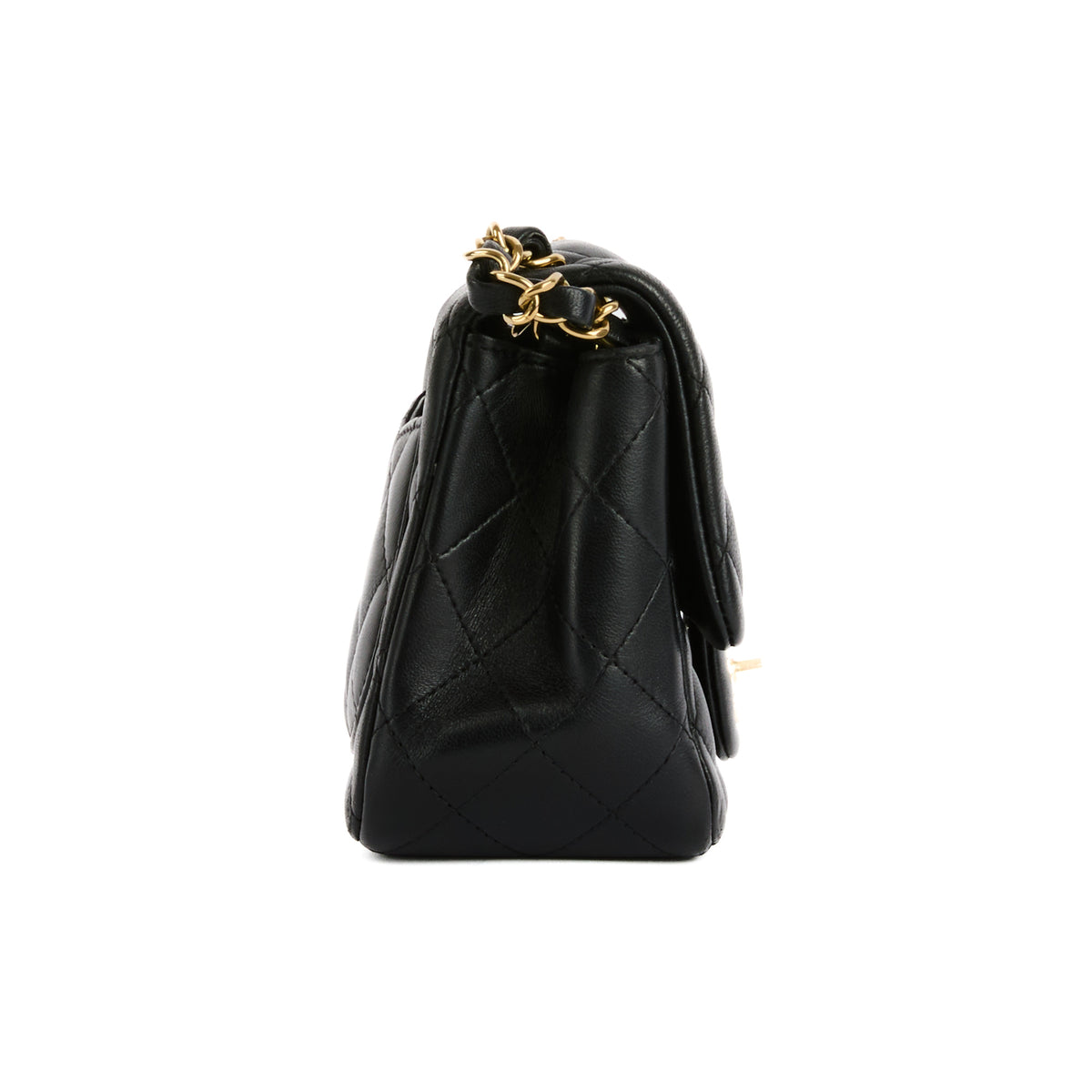 CHANEL - Mini Timeless Square shoulder bag in black leather - Handbag