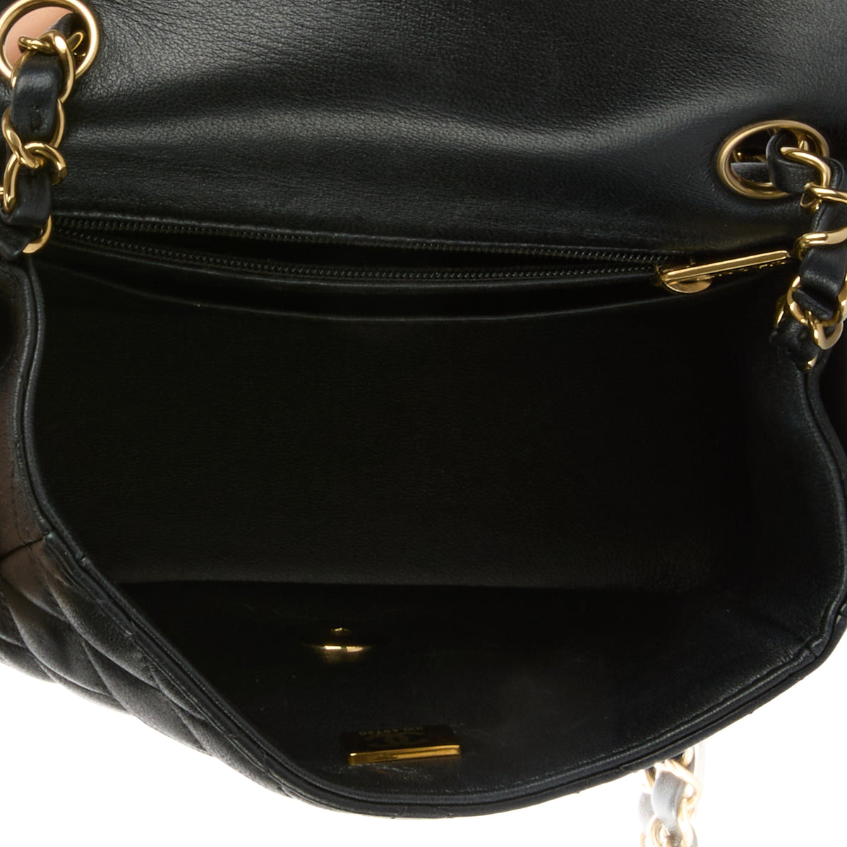 CHANEL - Mini Timeless Square shoulder bag in black leather - Handbag