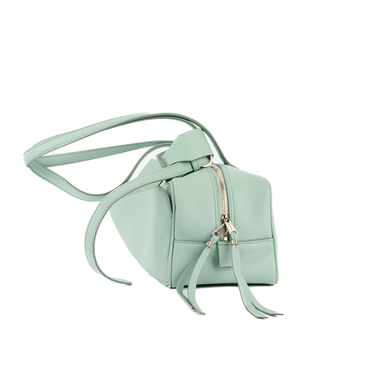 BALENCIAGA - Sac à main Carrie Small cuir turquoise - Handbag